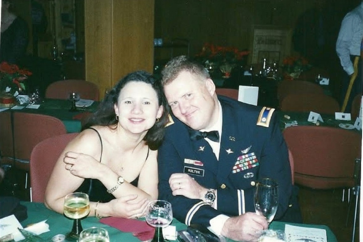 Sandy and Craig Holton at a military formal dinner